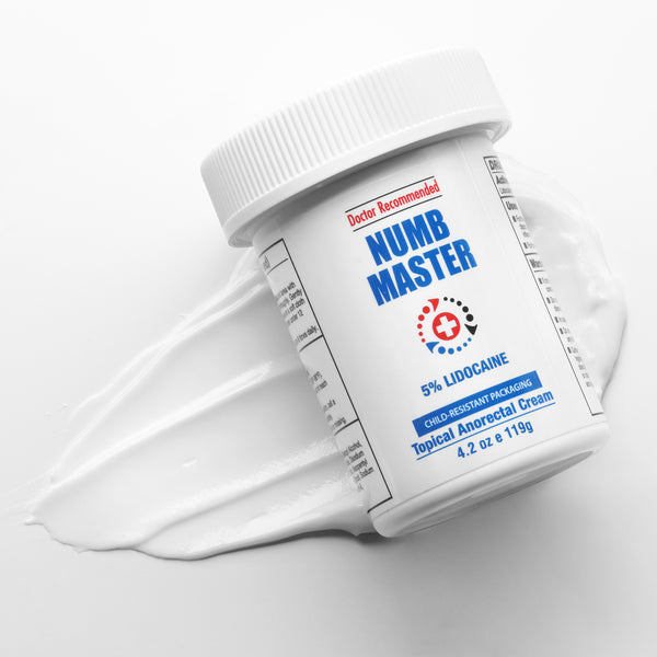 Numb Master 4.2oz with smear on white background