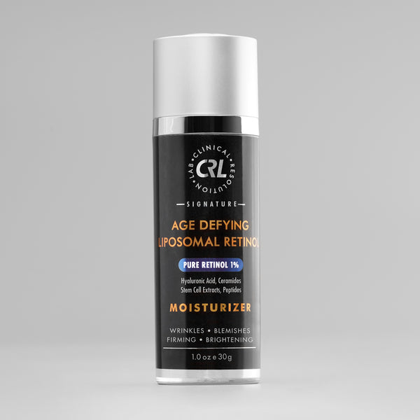 clinical resolution age-defying liposomal retinol 1% pure retinol moisturizer in black bottle