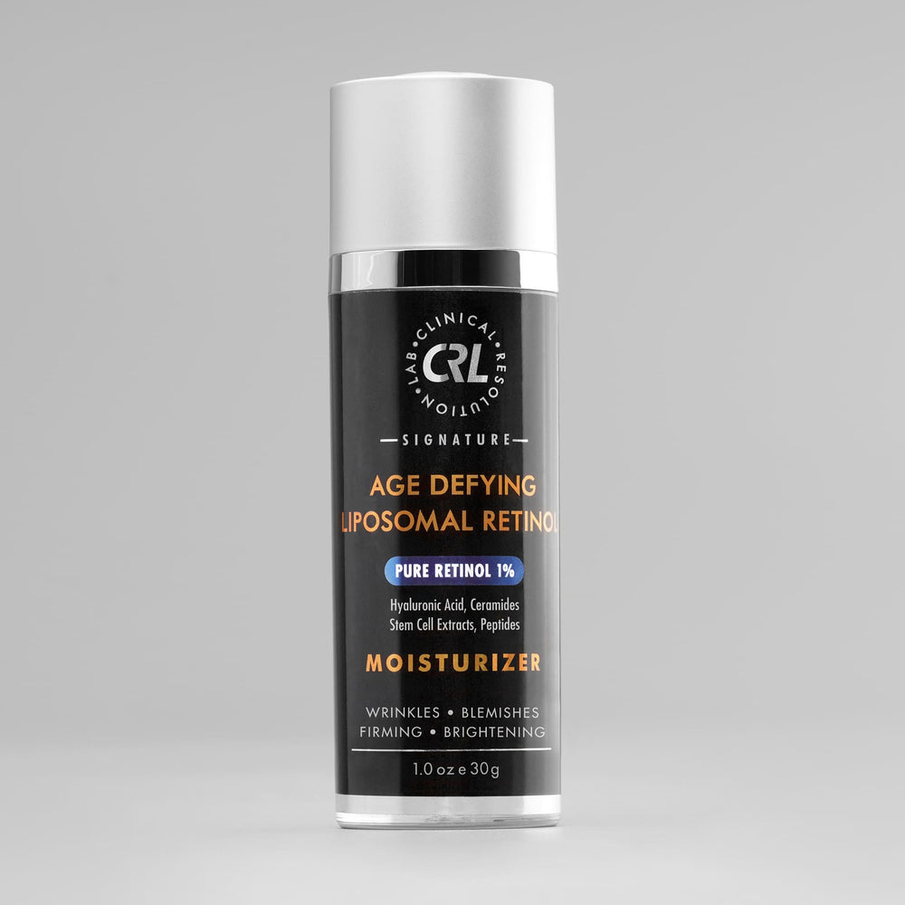 clinical resolution age-defying liposomal retinol 1% pure retinol moisturizer in black bottle
