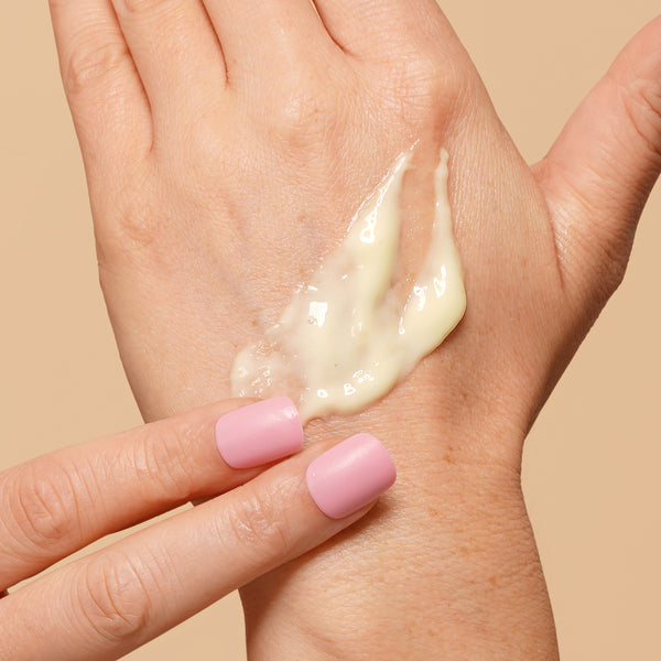 Age defying Liposomal Moisturizer on hand