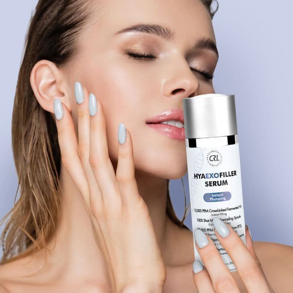 A model holding HyaExoFiller Serum