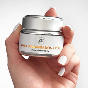 Nano dermabrasion cream in hand