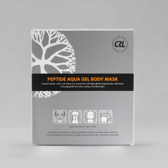 clinical resolution peptide aqua gel body mask in box on gray background